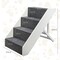 Arf Pets Wood Dog Stairs, 4 Levels Height Adjustment Wide Pet Steps, Foldable, White APSTPSWH - alternate 2